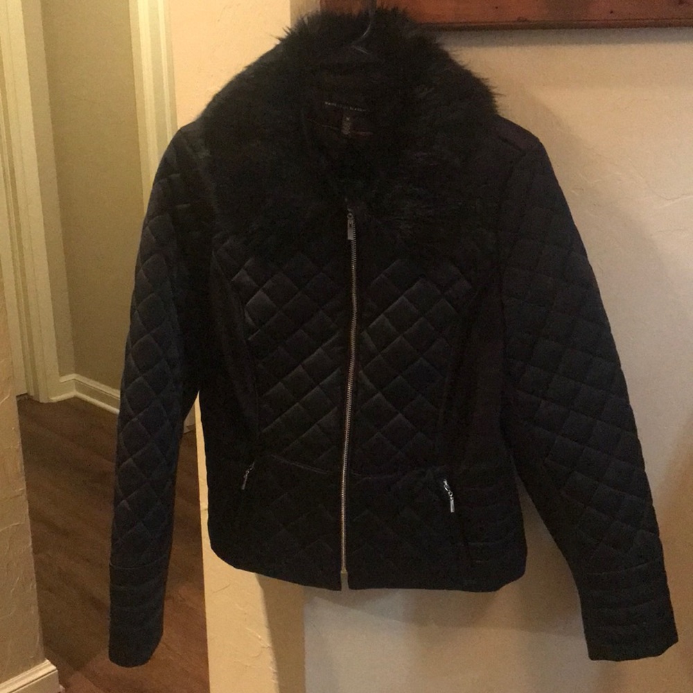 White House Black Market Faux Fur Collar Jacket